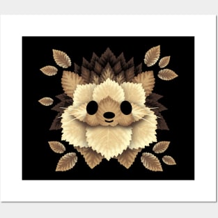 hedgehog of leaves Posters and Art